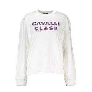 Cavalli Class Bianco Cotton Women Women's Sweatshirt